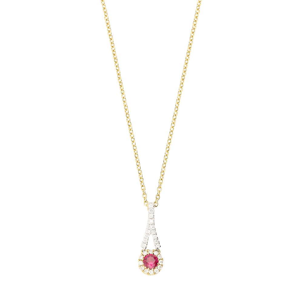 18ct yellow gold ruby and diamond necklace Pendant Rock Lobster