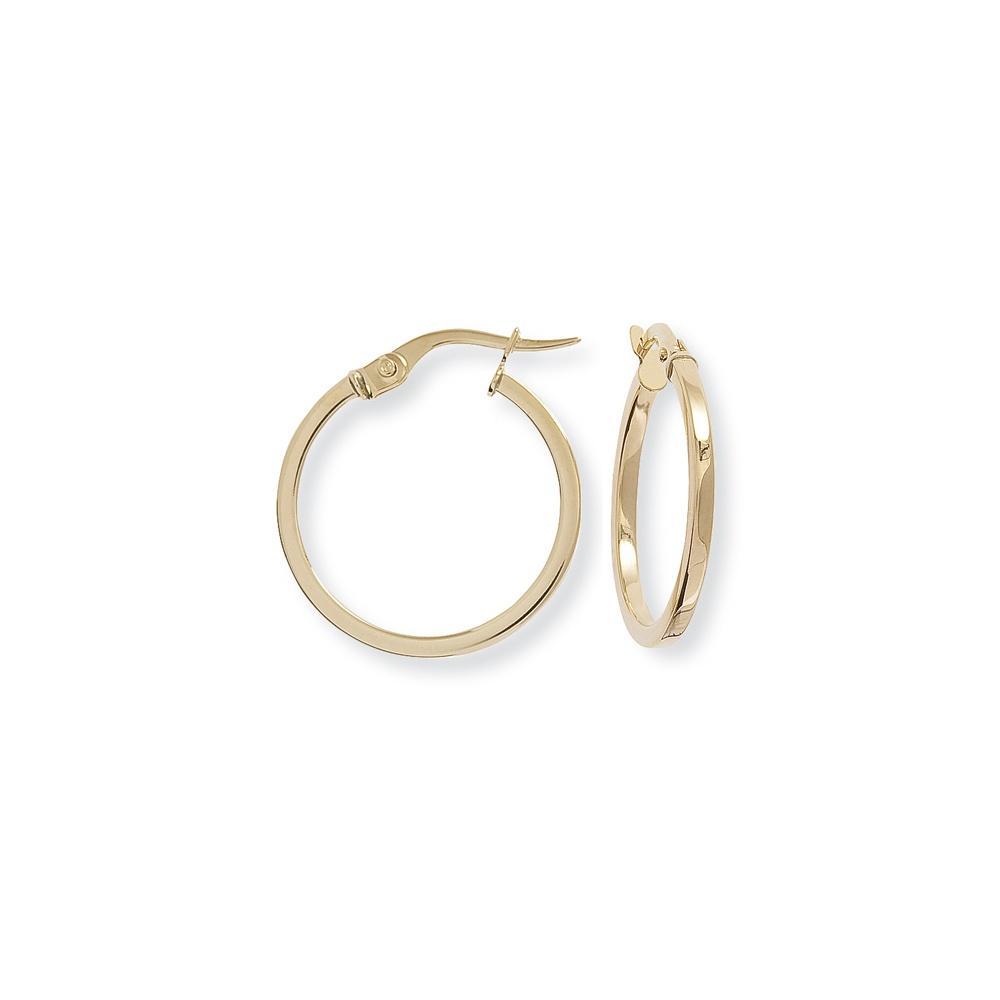 9ct yellow gold square hoop earrings Earrings Rock Lobster