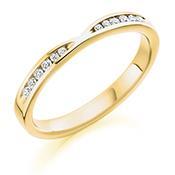 Diamond 0.18ct shaped 1/2 eternity ring Ring Gemex 18ct yellow gold *