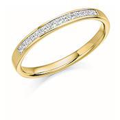 Diamond 0.20ct channel set 1/2 eternity ring Ring Rock Lobster 18ct yellow gold *  