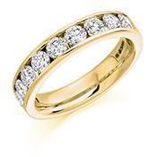 Diamond 1.50ct brilliant cut half eternity ring Ring Gemex 18ct yellow gold *