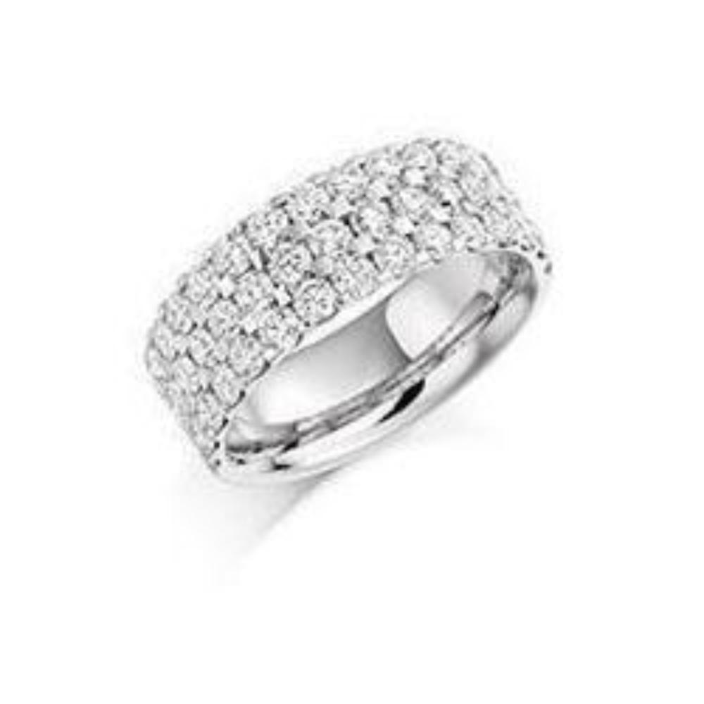 Diamond 2.25ct brilliant cut half eternity ring Ring Gemex platinum *