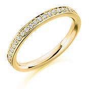 Diamond grain set 0.25ct 1/2 eternity ring Ring Gemex 18ct yellow gold *