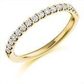 Diamond micro claw set brilliant 0.33ct half eternity ring Ring Rock Lobster 18ct yellow gold *