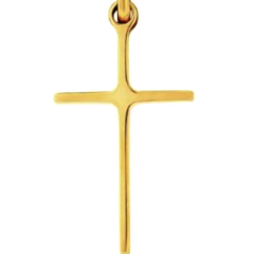 9ct yellow solid gold cross Pendant Stubbs