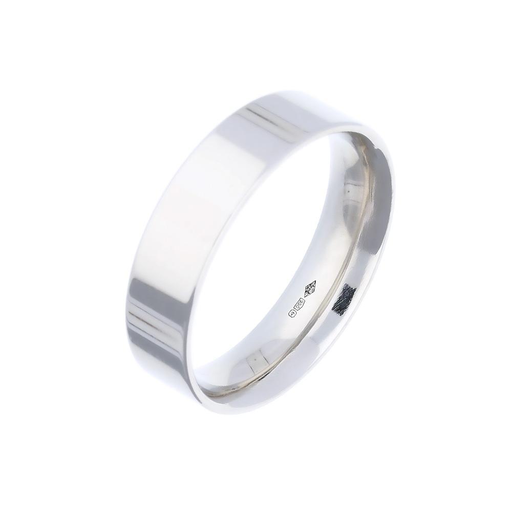 Platinum 6mm flat court band Ring Rock Lobster