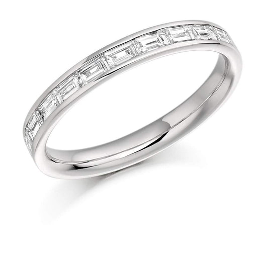 Diamond 0.50ct channel set baguette 1/2 eternity ring Ring Gemex platinum *
