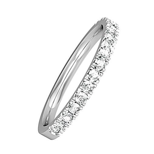 Platinum brilliant cut diamond half eternity ring Ring Stubbs