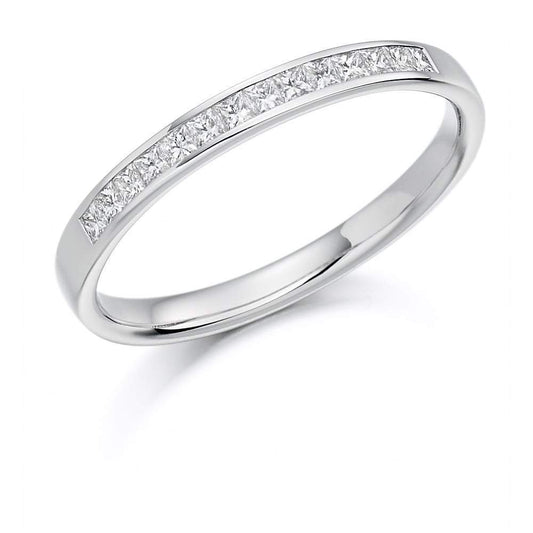 Diamond 0.20ct channel set 1/2 eternity ring Ring Gemex platinum *