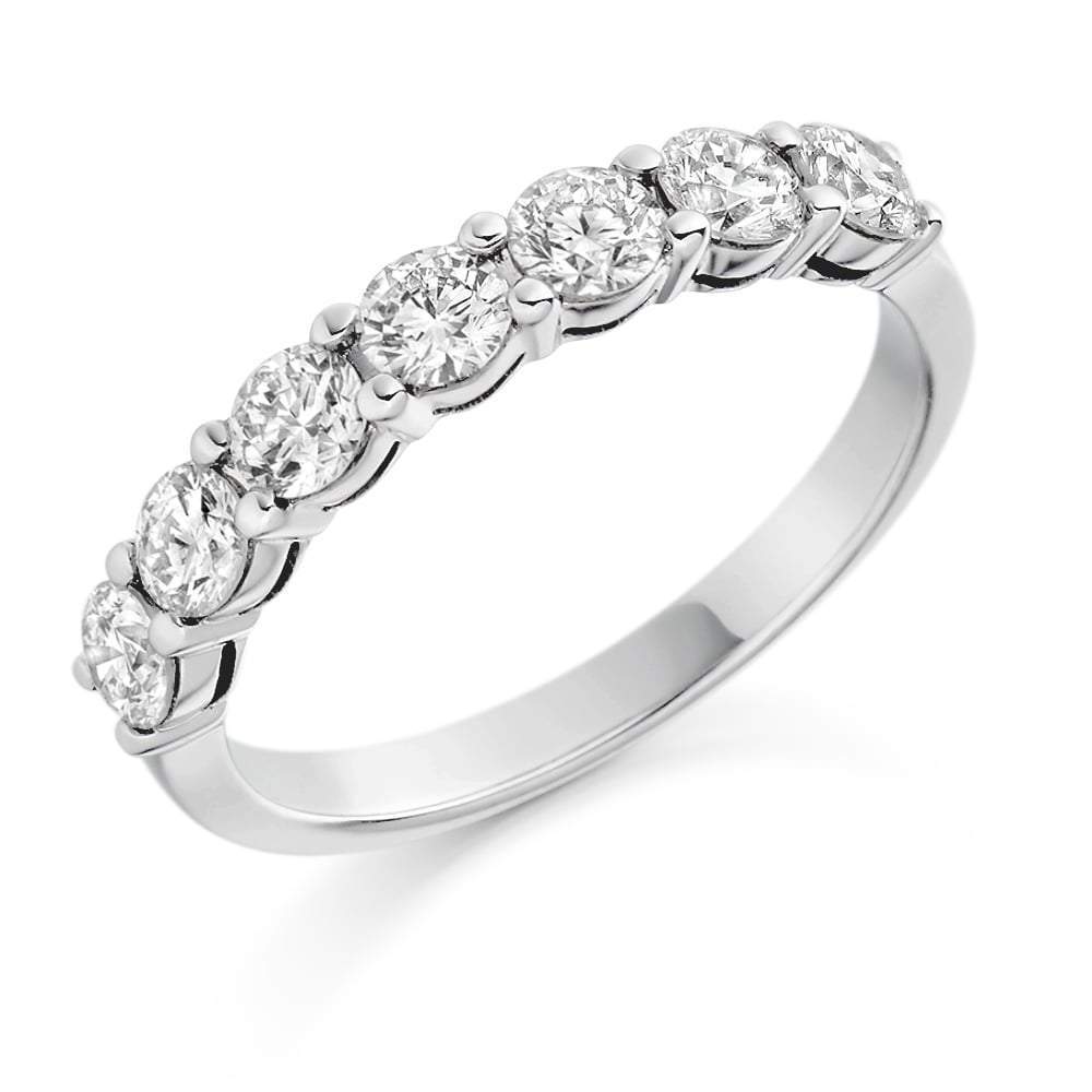 Diamond claw set 1.00ct 1/2 eternity ring Ring Gemex platinum *
