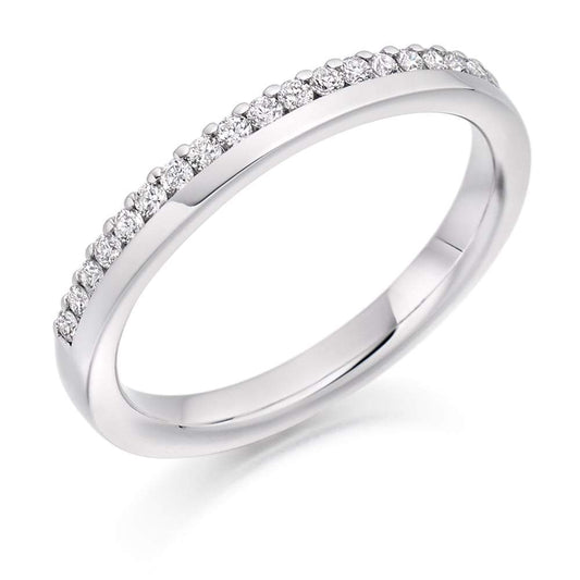 Diamond 0.22ct side set  1/2 eternity ring Ring Gemex platinum *