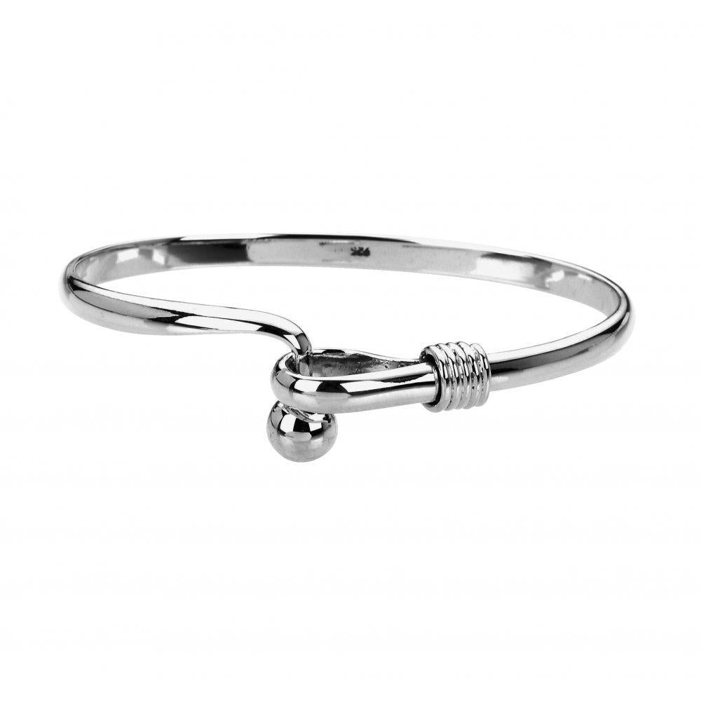 Silver bead hook bangle Bangle Tianguis Jackson