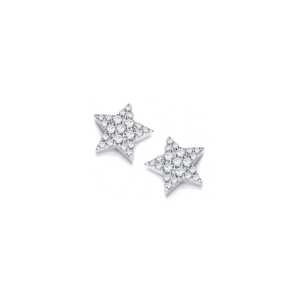 Silver cubic zirconia starry night stud earrings Earrings Cavendish French