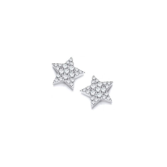 Silver cubic zirconia starry night stud earrings Earrings Cavendish French