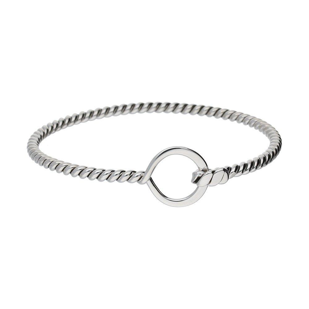 Silver rope effect hook bangle Bangle Tianguis Jackson