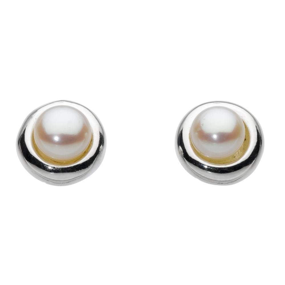 Silver white pearl round studs Earrings Rock Lobster Jewellery
