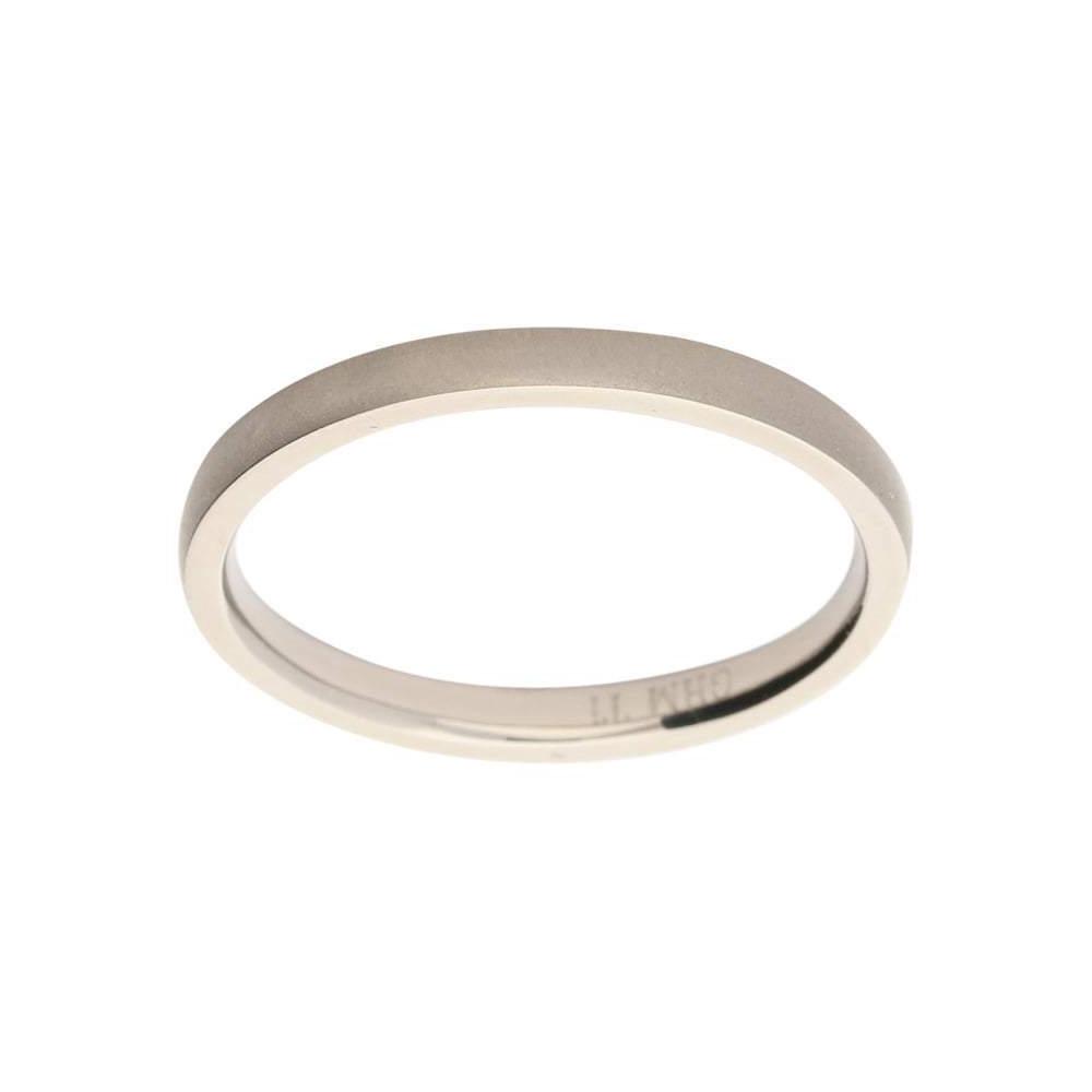 Titanium 2mm court band size R 1/2 Ring Rock Lobster Jewellery