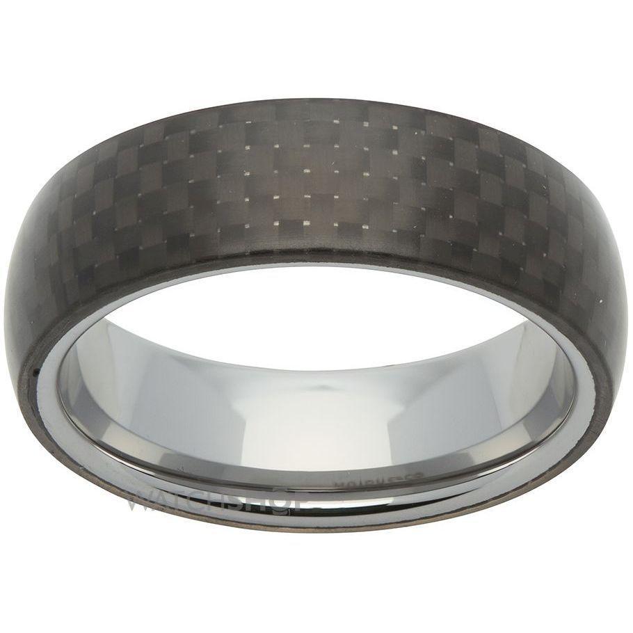 Tungsten Steel black carbon ring size T Ring Unique