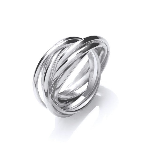 Silver 7 Band Ring General Cavendish French