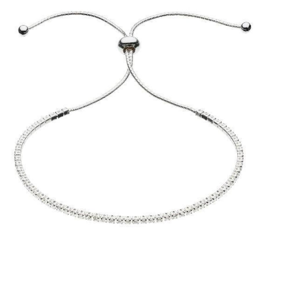 Silver and cubic zirconia fine toggle bracelet Bracelet DEW