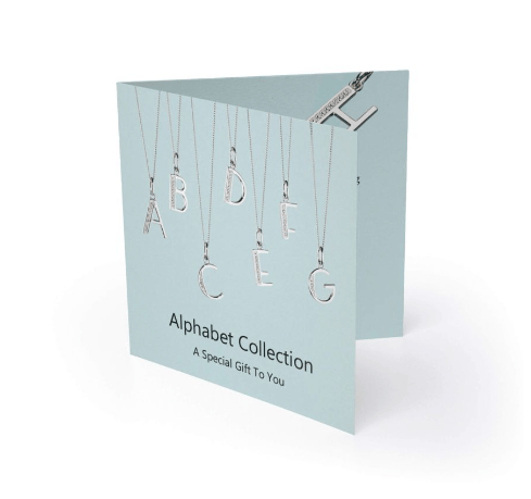 Silver and CZ Initial Pendants (A-Z) Pendant Gecko