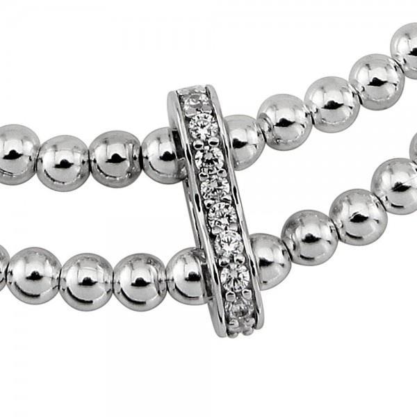 Silver and CZ unity double bracelets Bracelet Trink