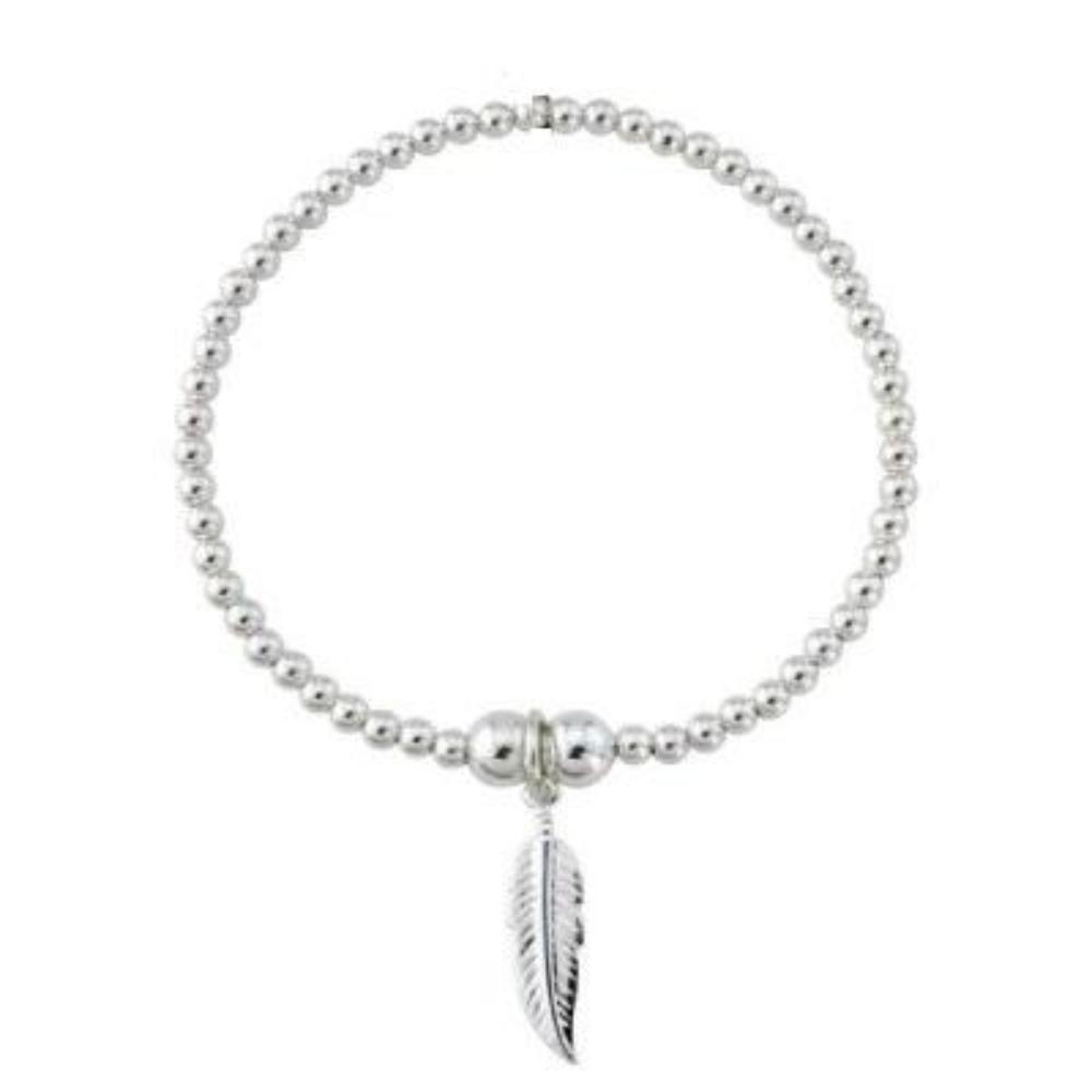 Silver tribal feather bracelet Bracelet Trink