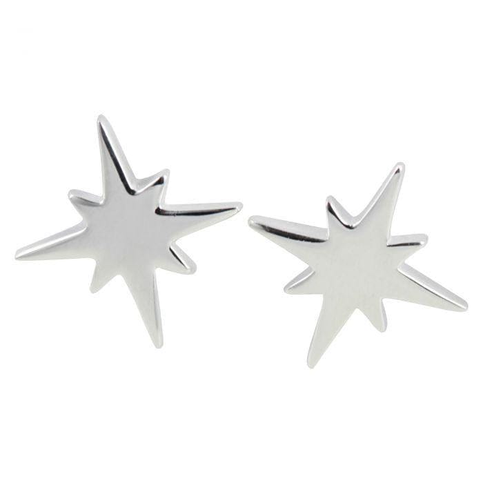 Silver follow that star stud earrings Earrings Reeves & Reeves