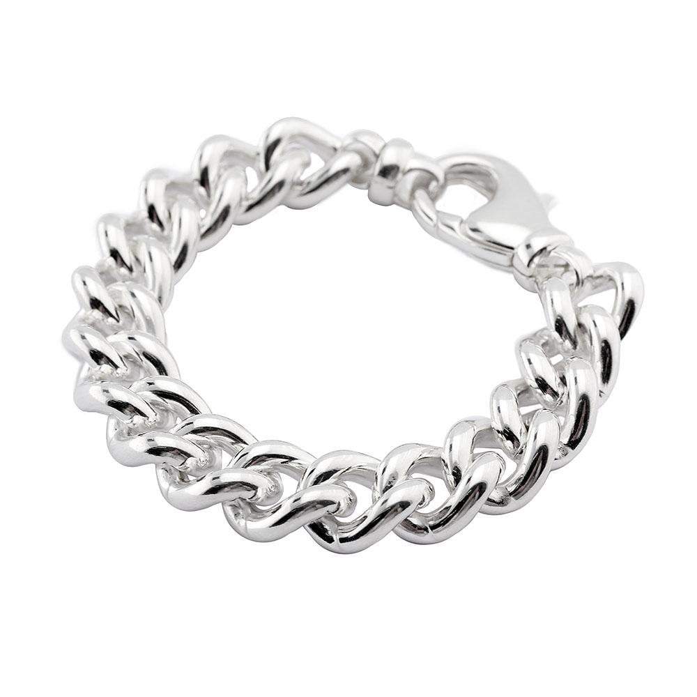Silver ultra heavy ladies open curb bracelet Bracelet Rock Lobster Jewellery