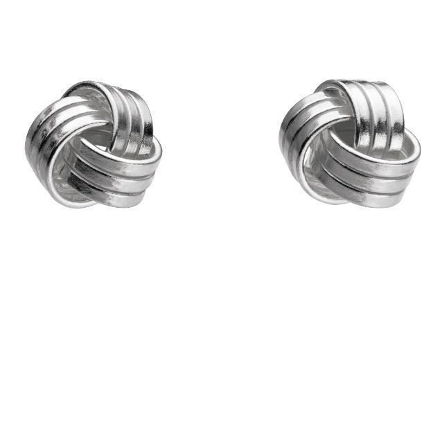 Silver knot stud earrings Earrings DEW