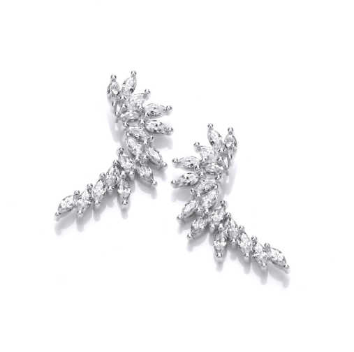 Silver Tribute Climber Earrings Earrings Cavendish French