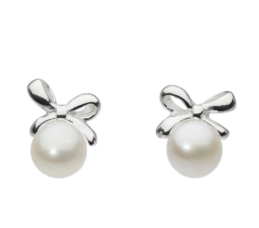 Small Bow Freshwater Pearl Stud Earrings Earrings DEW