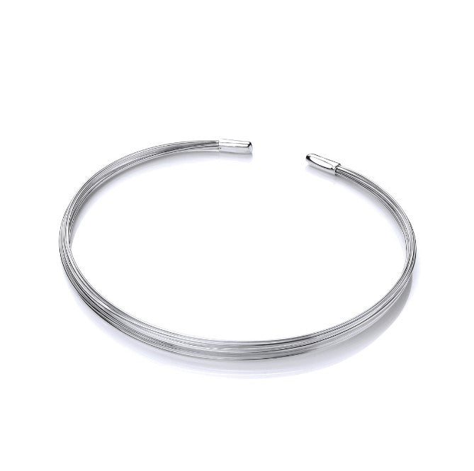 Silver Multi Strands Collar Necklace Necklace Cavendish French