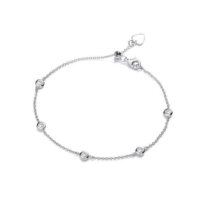 Studded Silver and Cubic Zirconia Bracelet Bracelet Cavendish French