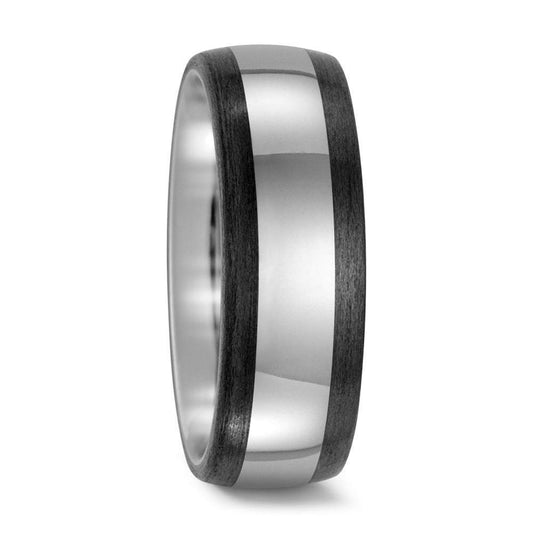 Titanium Carbon edged band size U Ring Titan Factory