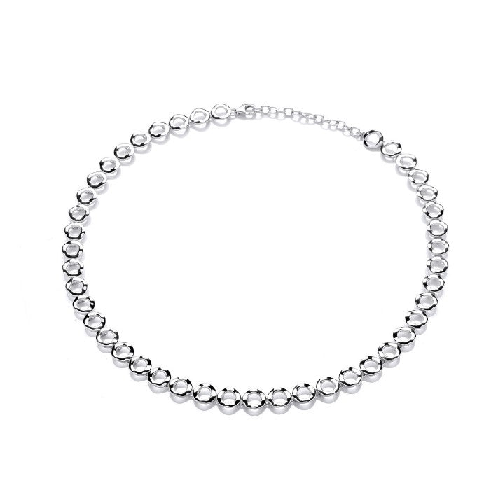 Wavy Circles Silver Necklace Necklace Cavendish French