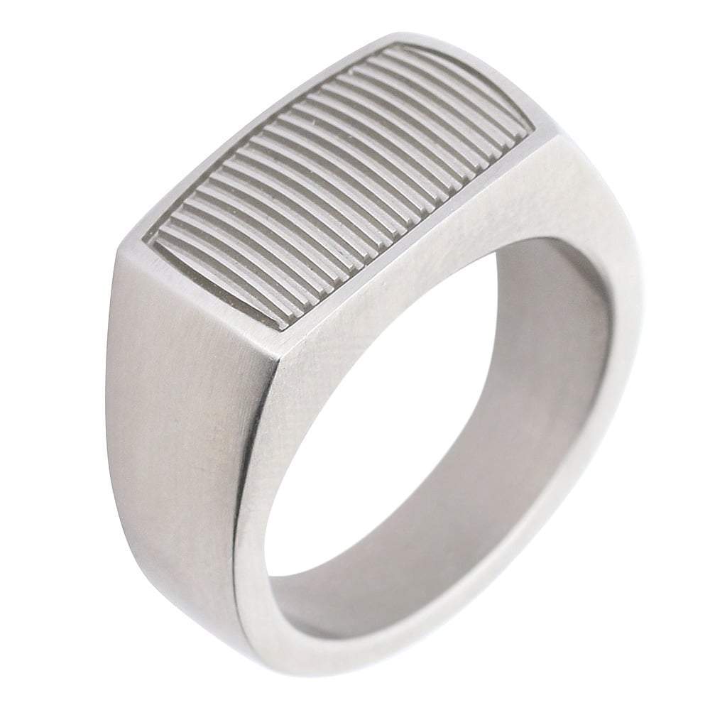 Xen Steel grooved rectangle ring Size U Ring Xen