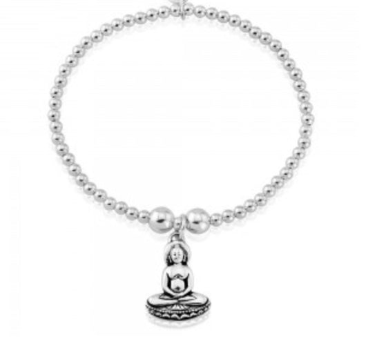 Silver Buddha bracelet