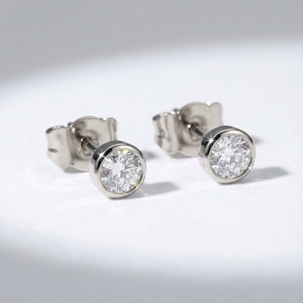 18ct white gold 0.36ct certified diamond stud earrings Earrings Domino