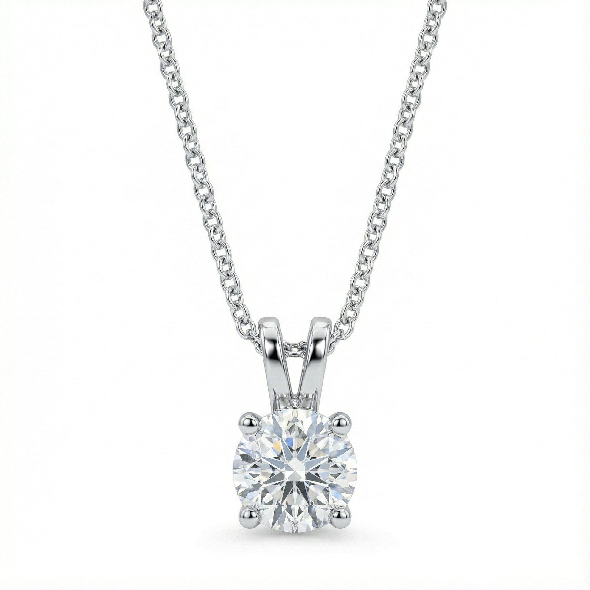 18ct white gold 0.50ct diamond solitaire necklace Pendant Rock Lobster