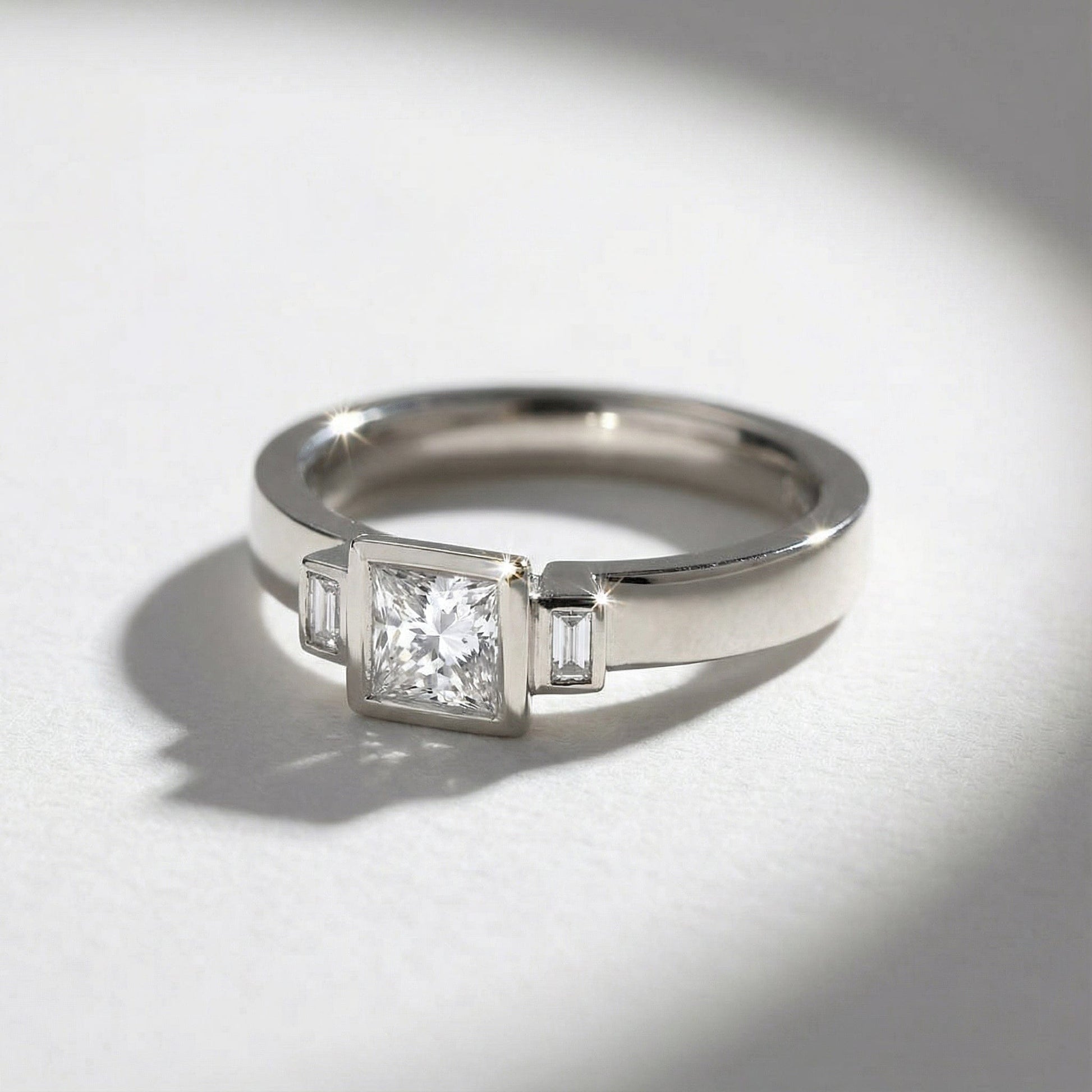 18ct white gold 0.60ct natural diamond trilogy ring Ring Rock Lobster