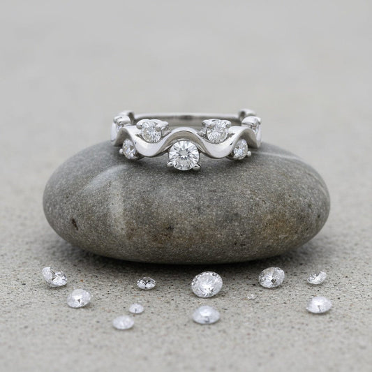 18ct White gold scattered 0.89ct natural diamond ring Ring Christopher Wharton