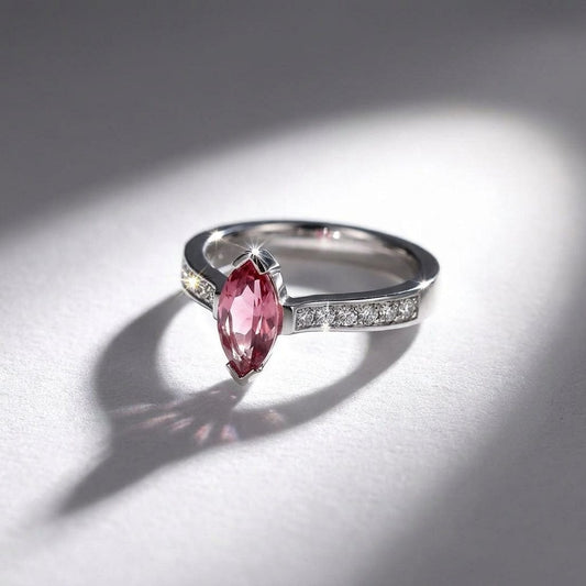 18ct white gold tourmaline diamond ring Ring Hans Rivoir