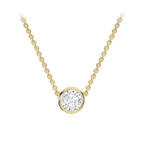 18ct yellow gold 0.14ct diamond slider pendant necklace Pendant Stubbs Default Title