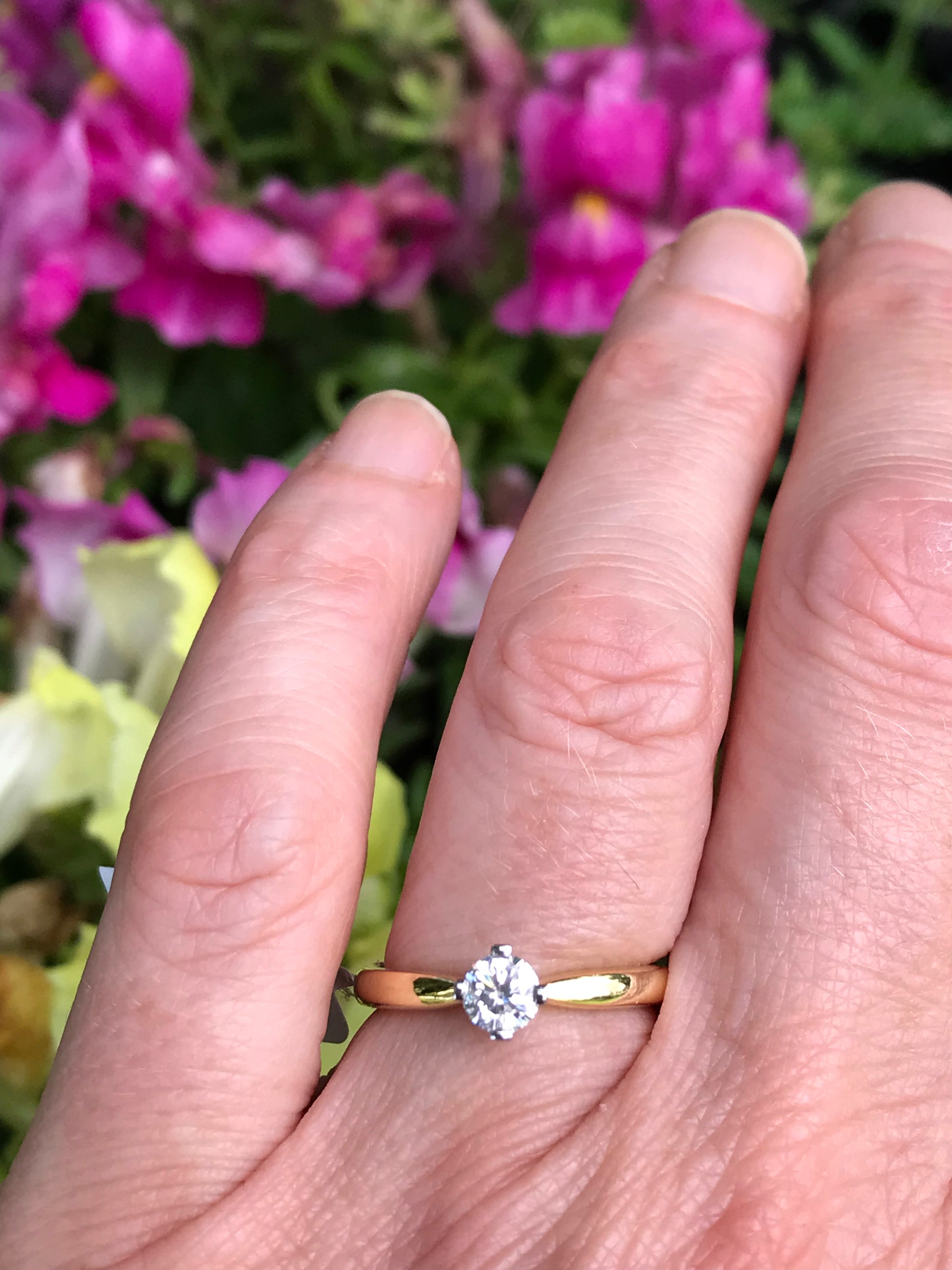 18ct yellow gold 0.36ct certified natural diamond ring Ring Rock Lobster