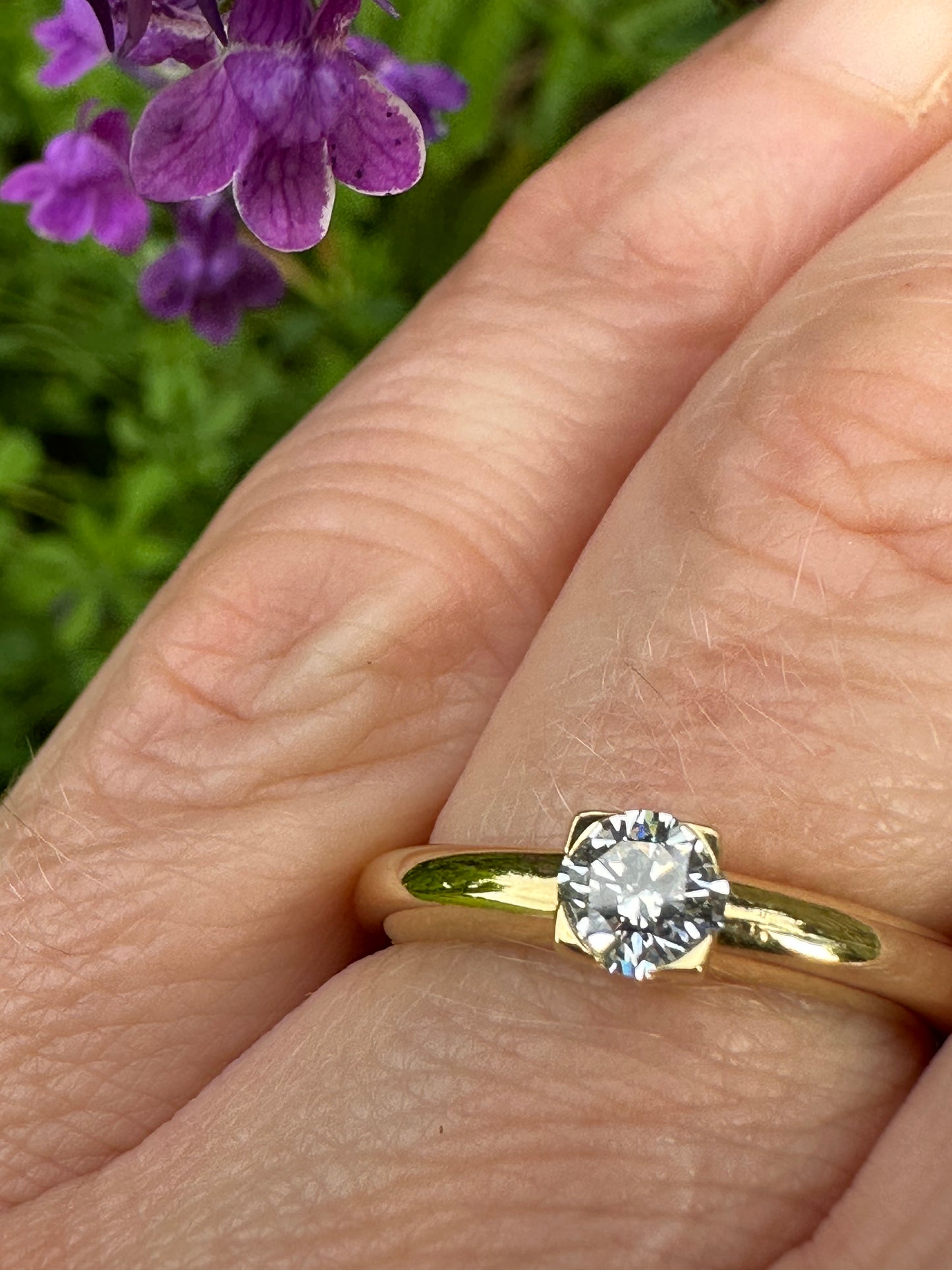 18ct yellow gold brilliant cut 0.35ct natural diamond ring Ring Rock Lobster