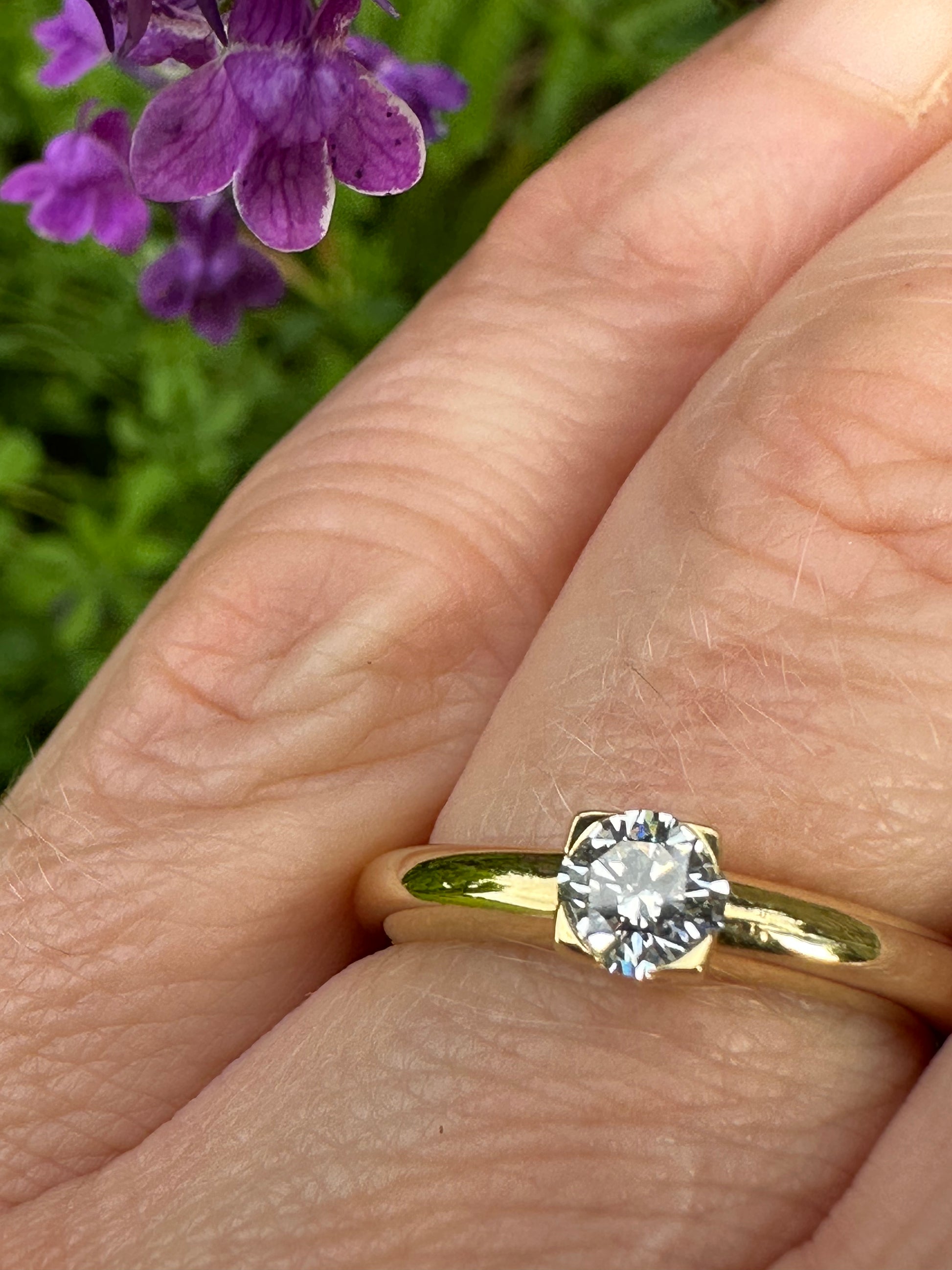 18ct yellow gold brilliant cut 0.35ct natural diamond ring Ring Rock Lobster