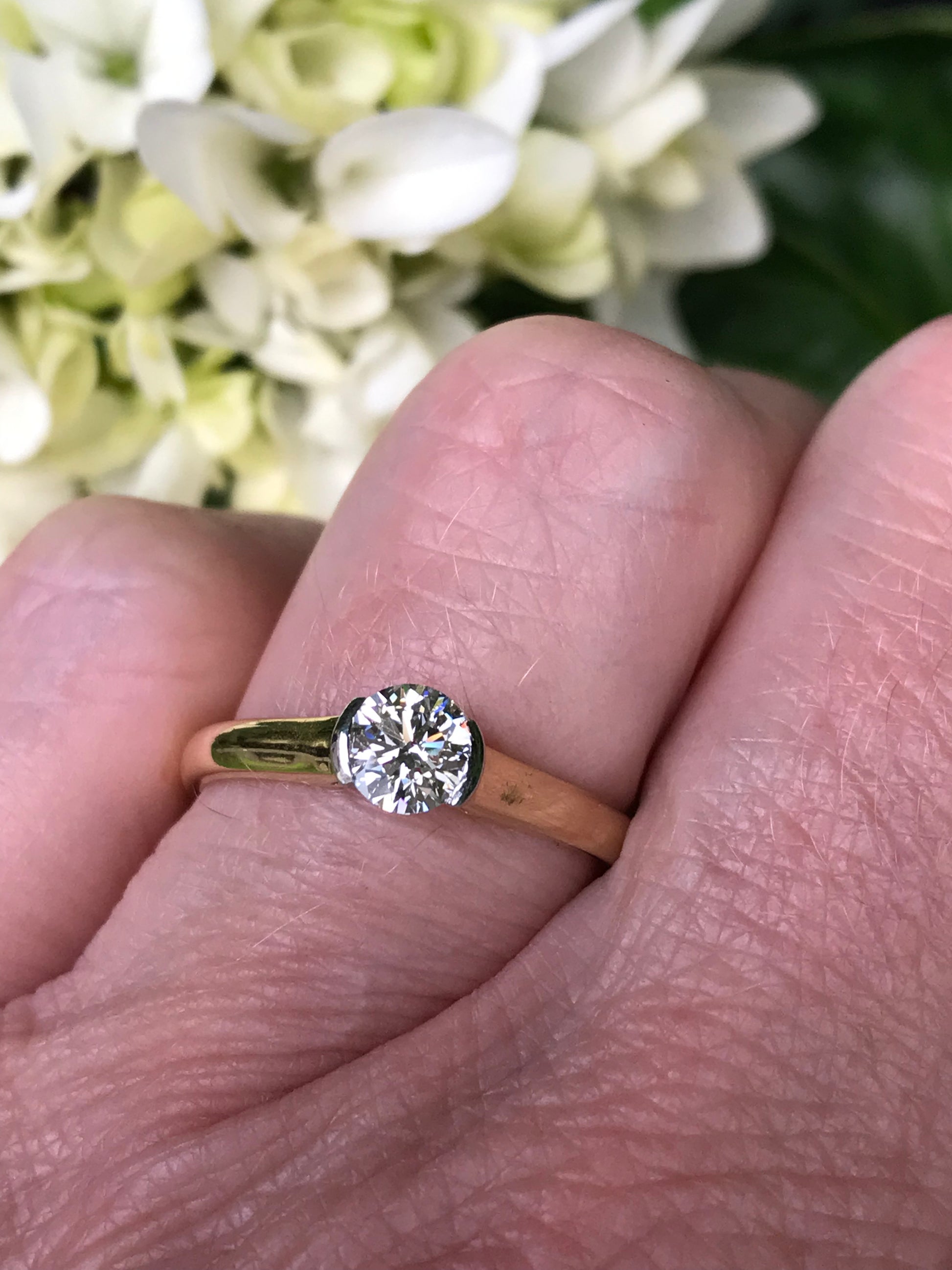 18ct yellow gold & platinum 0.50ct brilliant certified diamond ring Ring Rock Lobster