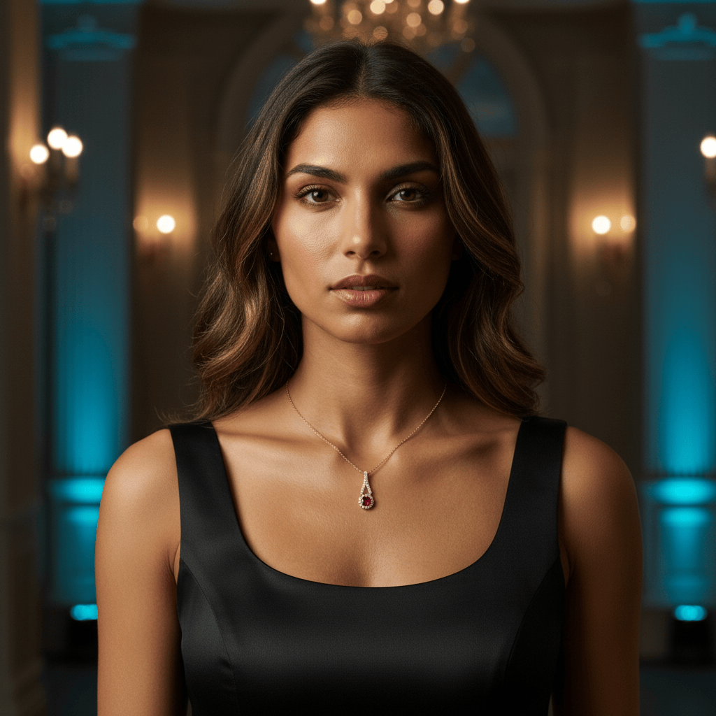 18ct yellow gold ruby and diamond necklace Pendant Rock Lobster