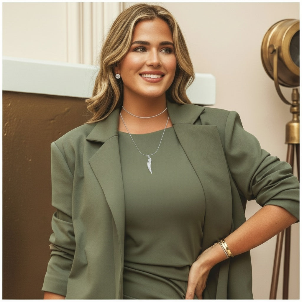 18ct White Gold 0.96ct Diamond cascade pendant Pendant Christopher Wharton